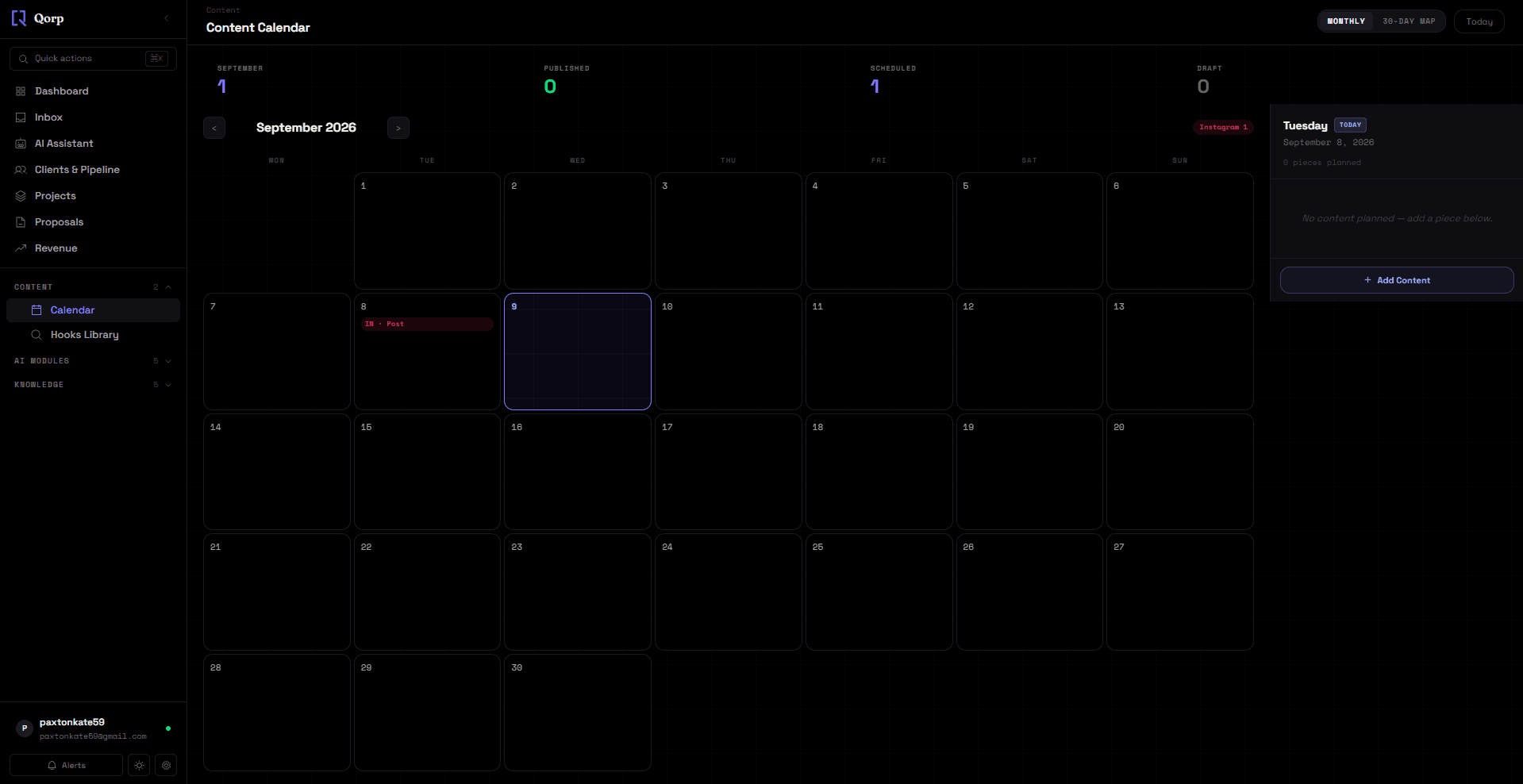 Content Calendar